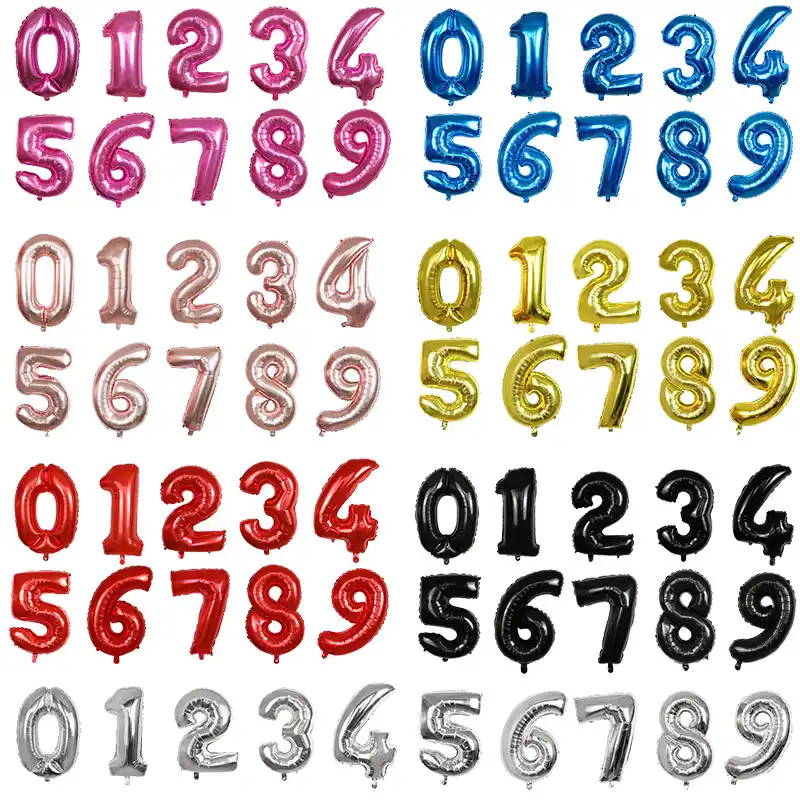 1 шт. 30 дюймов розовое золото, серебро, алюминий воздушные шары из фольги в виде цифр 0-9, для дня рождения, для свадьбы, помолвки Декор Globos Детс...