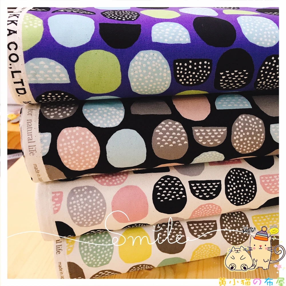 Импортированная из Японии, милая одежда ручной работы с героями мультфильмов, Художественная ткань, Красивый хлопковый с принтом брезентовый