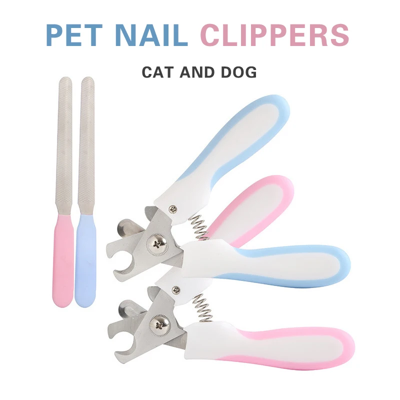 Stainless Steel Pet Nail Scissors Professional Grooming Dog Nail Clipper Set Safety Trim Cleaning Tool for Dogs Cat Pet Supplies