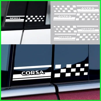 

2PCS Car Window Center Pillars Decals for Opel OPC Astra Insignia Corsa Mokka Vectra Automobile Window B Pillars Decor Stickers
