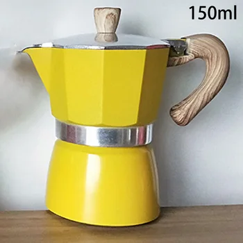 

Aluminum Italian Moka Espresso Coffee Maker Percolator Stove Top Pot 150/300ML For Outdoor Camping Supplies