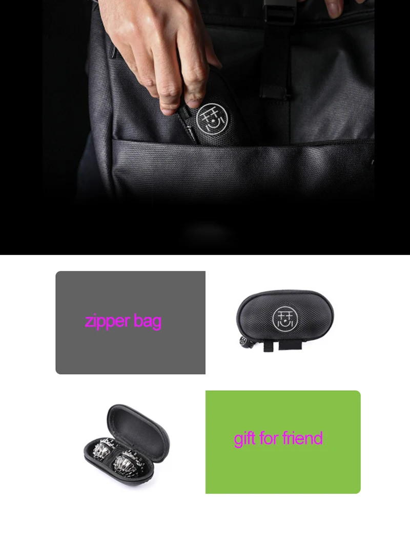 Abs Good Luck Spinner Massage Ball Conjoined Massage Ball Palm Ball Anti Street Adult Toys Gift