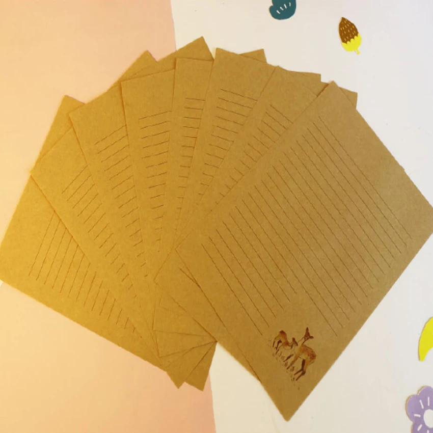 10 шт./упак. Kawaii Олень серии Китайский простой стиль крафт бумага письмо подарочные канцелярские товары