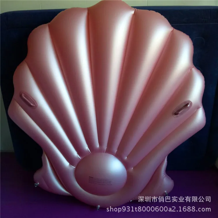 

Manufacturers a Large Amount Direct Selling 2018 New Style INS Hot Sales Inflatable PVC Inflatable Scallop Floating Row Pink She