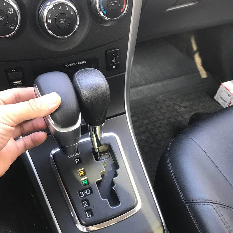 Otomatik manuel vites topuzu kolu çubuk kafa şanzıman kolları Toyota  Highlander Camry Tundra Previa Alphard Corolla deri - AliExpress