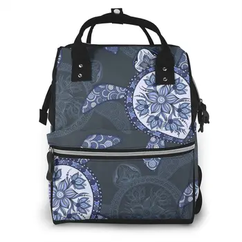 

Mandala Turtles Nappy Backpack Mummy Bag Large Capacity Mom Baby Multi-function Waterproof Outdoor Travel Diaper Bags