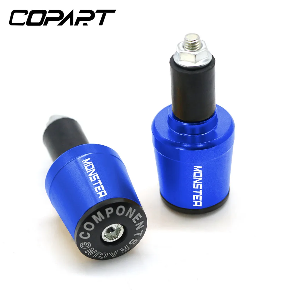 Для поездок на мотоцикле DUCATI MONSTER 400 620 695 696 795 796 797 82 M400 M600 750 900 мотоцикл 7/" 22 мм ручки рукоятка Кепки конец Вилки - Цвет: Синий