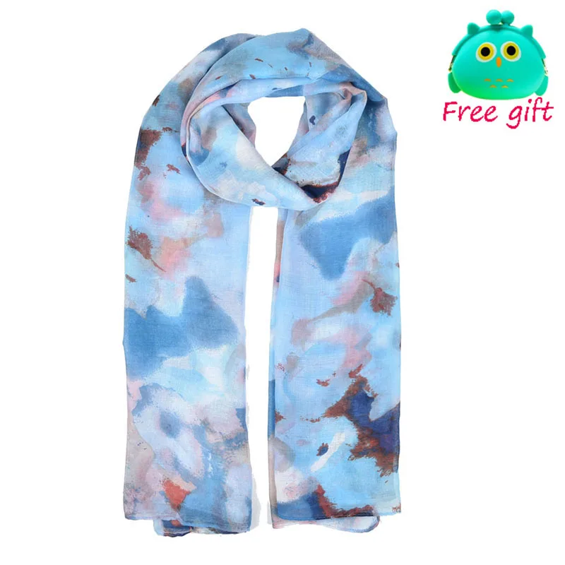

YI LIAN New Arrival Fashion Design For Women Printed Colorful Flowers Pattern Long and Thin Scarves SF865