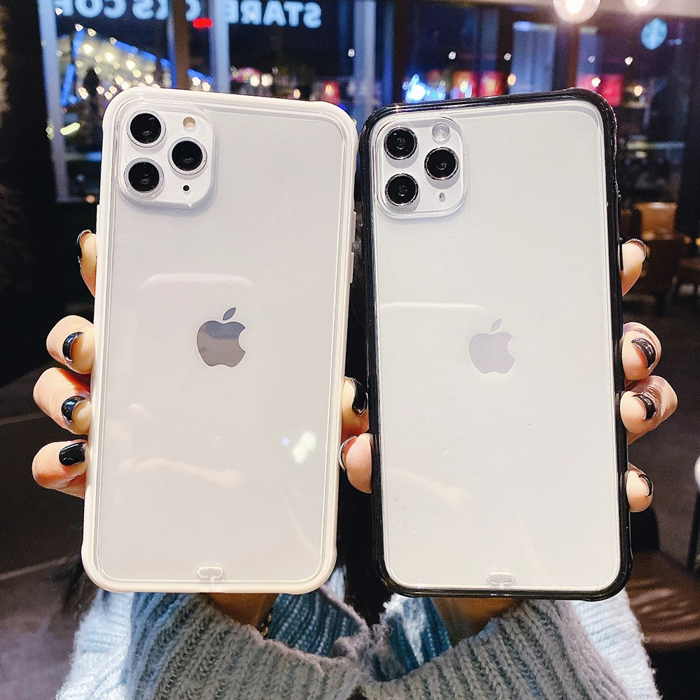 Ударопрочный бампер LOVECOM прозрачный чехол для iPhone 12 Mini 11 Pro XS Max XR 6 6S 7 8 Plus X мягкий