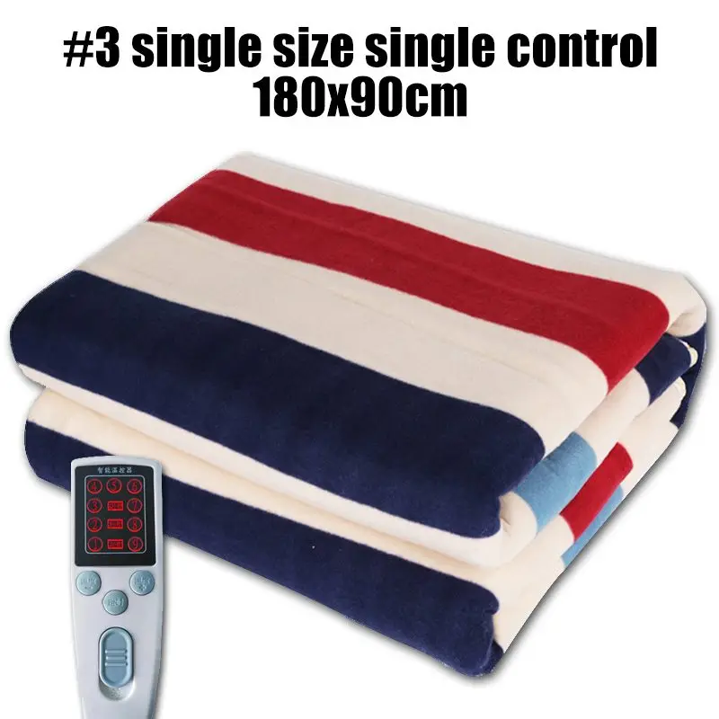 6 размер регулировка температуры электрический нагреватель одеяло с одним двойным нагревателем для тела одеяло с подогревом Термостат Электрическое нагревательное одеяло - Цвет: 180x90cm