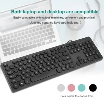 

Home Easy Install Office Round Accessories PBT Punk Style 104 Keys Keycap Set Mechanical Keyboards Computer Wear Resistant