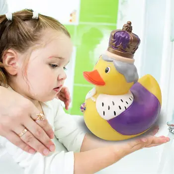 

11cm Classic Floating Duck Cute Baby Water Bath Toy Queen Under The Green