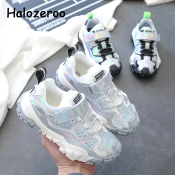 

Spring Kids Sport Sneakers Baby Girls Pu Leather Casual Sneakers Children Mesh Chunky Sneakers Boys Brand Running Shoes Trainers