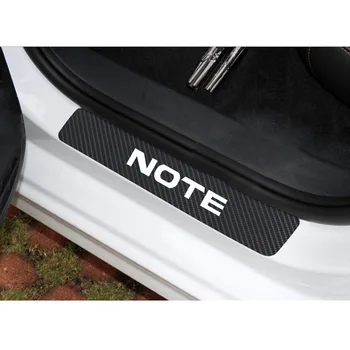 

Car Door Sill Plate Protector For Nissan NOTE Anti Scratch Welcome Pedal Decoration Stickers Car Accessories Interior 4Pcs