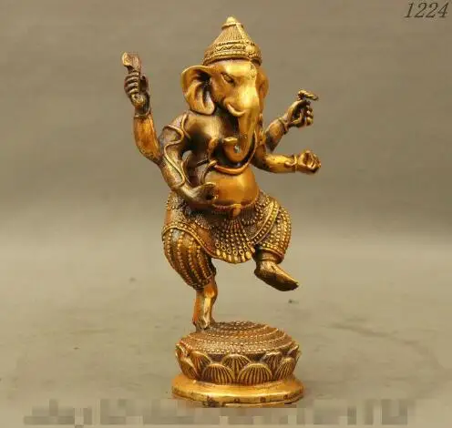 販売送料込 306チベットブロンズ金箔蓮ベースganapatiガネーシュ主ガネーシャ象仏像 日本正規代理店です Uinsaizu Ac Id