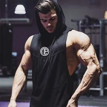 Muscle Brother спортивный жилет с капюшоном мужской Летний Стиль Свободный дышащий фитнес жилет без рукавов баскетбольная тренировка S