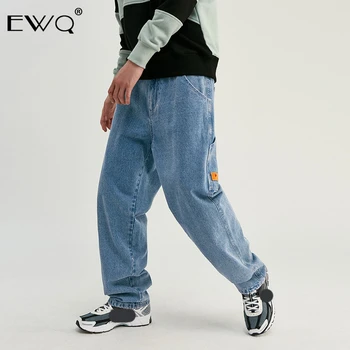 

EWQ / Men's Wear 2020 Spring Summer Tide Jeans For Male High Street Veintage Loose Denim Pants Personality Tousers New 9Y45405