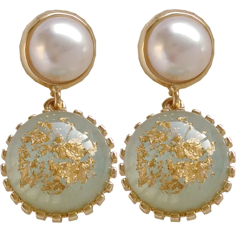 S925 модные ювелирные изделия серьги популярный стиль искусственный жемчуг с