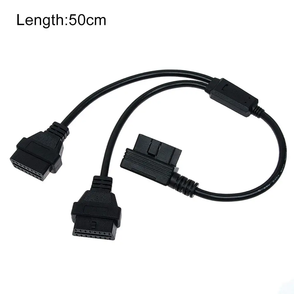 OBDII 1-for-2 Соединительный кабель адаптер 16 Пинхол OBD интерфейс кабель разъем J1962 автомобильные аксессуары