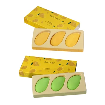 

3 Pcs/set Lemon Yellow Makeup Puff Wet And Dry Dual-use Make Up Tool Beauty Egg Soft Hydrophilic Puff