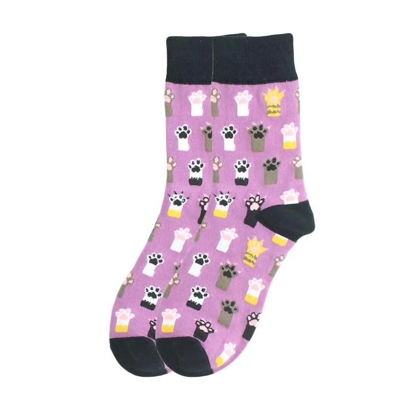 [EIOISAPRA] Продукт Модные женские носки креативные Harajuku Милые Носки с рисунком кота собаки Рождественский подарок Sox - Цвет: 6
