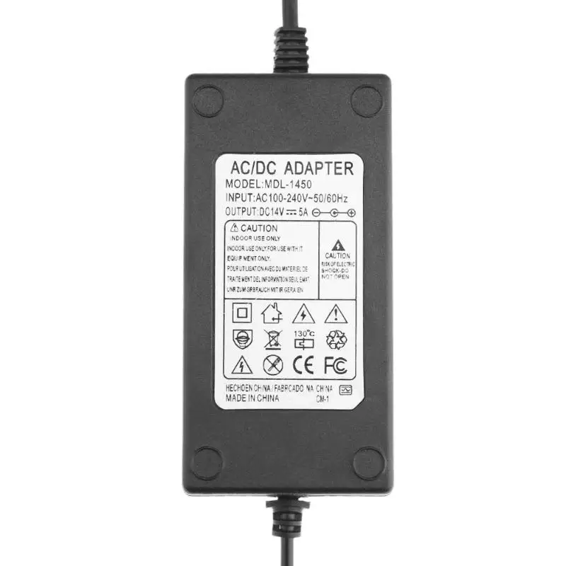 100 V-240 V AC к DC 14 5A Питание адаптер конвертер 5,5*2,5-2,1 мм для ITX Мощность/ЖК-дисплей/светодиодный Дисплей EU адаптер для розеток американского стандарта