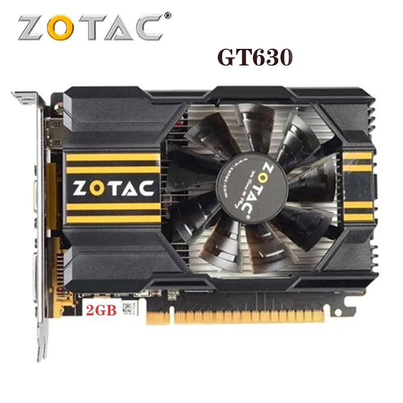 Оригинальная видеокарта ZOTAC GeForce GT630 2 Гб 128 бит видеокарты GPU Map для NVIDIA 2GD3 HDMI DVI VGA