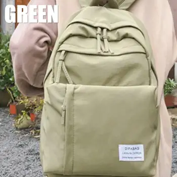 

Waterproof Classic Shoulder Bags for Girls School Backpack Travel Backpacks Multiple Zip Pocket Nylon High Capacity Rucksack