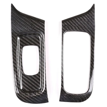 

Left Hand Drive Real Carbon Fiber Car Interior Window Lift Button Frame Trim Accessories for 911 718 2016-2019