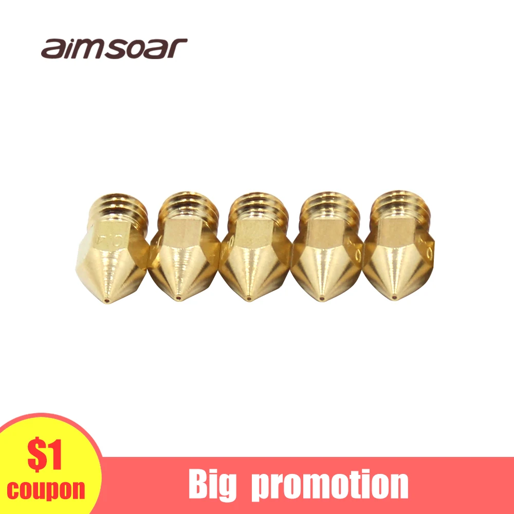 

MK8 nozzle Brass copper Nozzle 3d printer parts nozzle 0.2mm 0.3mm 0.4mm 0.5mm nozzle for 1.75mm filament aimsoar