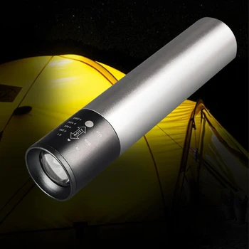 

LED Multifunction Mini Glare Flashlight High Power USB Charging Aluminum Alloy Flashlight Power Bank Portable Outdoor Lighting