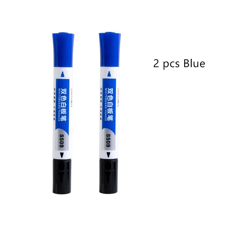 2 pcs Blue 2 шт два цвета маркер для доски синий красный черный стираемый цвет белая доска Стеклянные Офисные аксессуары Школьные принадлежности F702 - Цвет: 2 pcs Blue