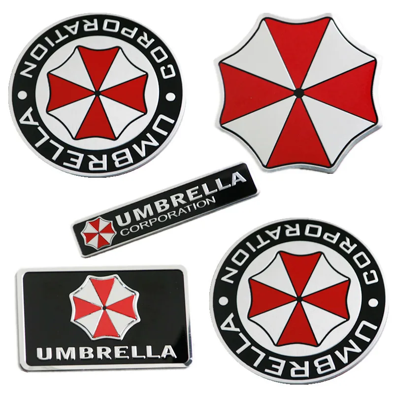 

Resident Evil Bumper Stickers Umbrella Cool Stereo Aluminium Alloy Brushed Metal Modified Car Logo