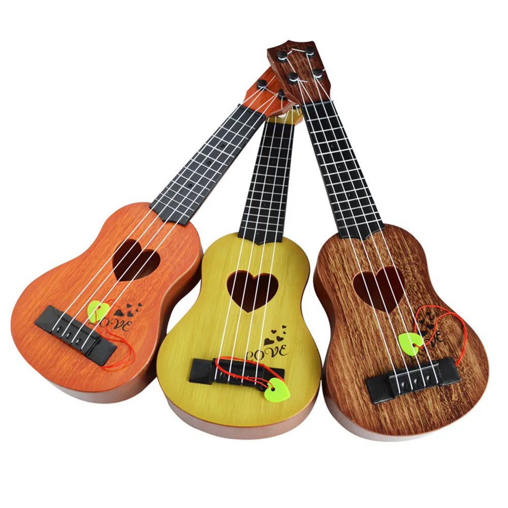 Мини Начинающий классический безопасный простой укулеле гитара 4 струны Обучающие, музыкальные концертные инструменты игрушка для детей Рождественский подарок