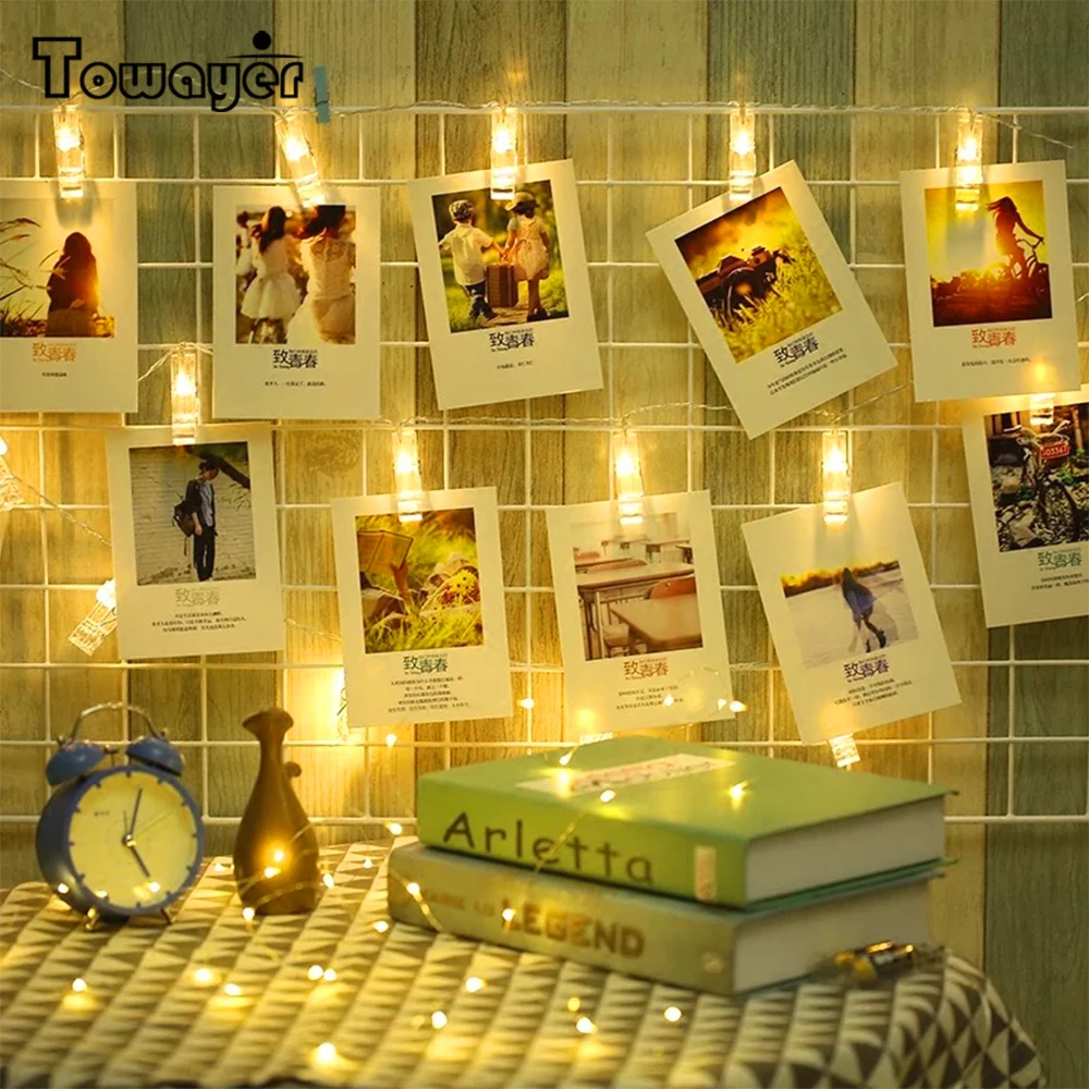 LED String Light with Clip USB Lights Cards Photos Clips Fairy Christmas Birthday Party Wedding Decoration | Дом и сад