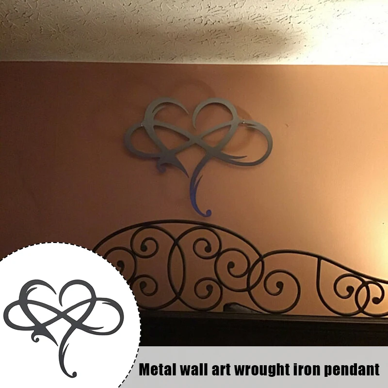 Wedding Decor Home Ornaments Wall Decoration Metal Love Sign Infinity Heart 