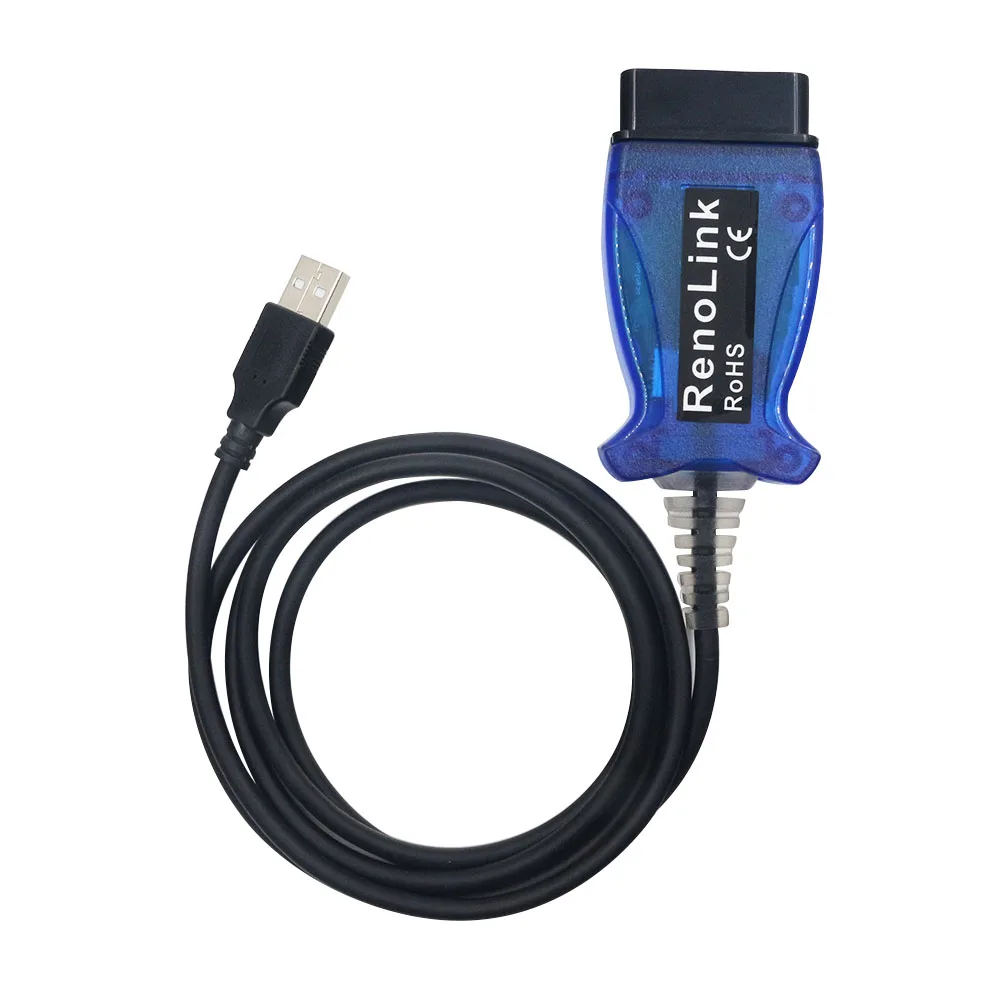 Renolink OBD2 для Renault ECU Программатор V1.52 USB Diagstnotic кабель