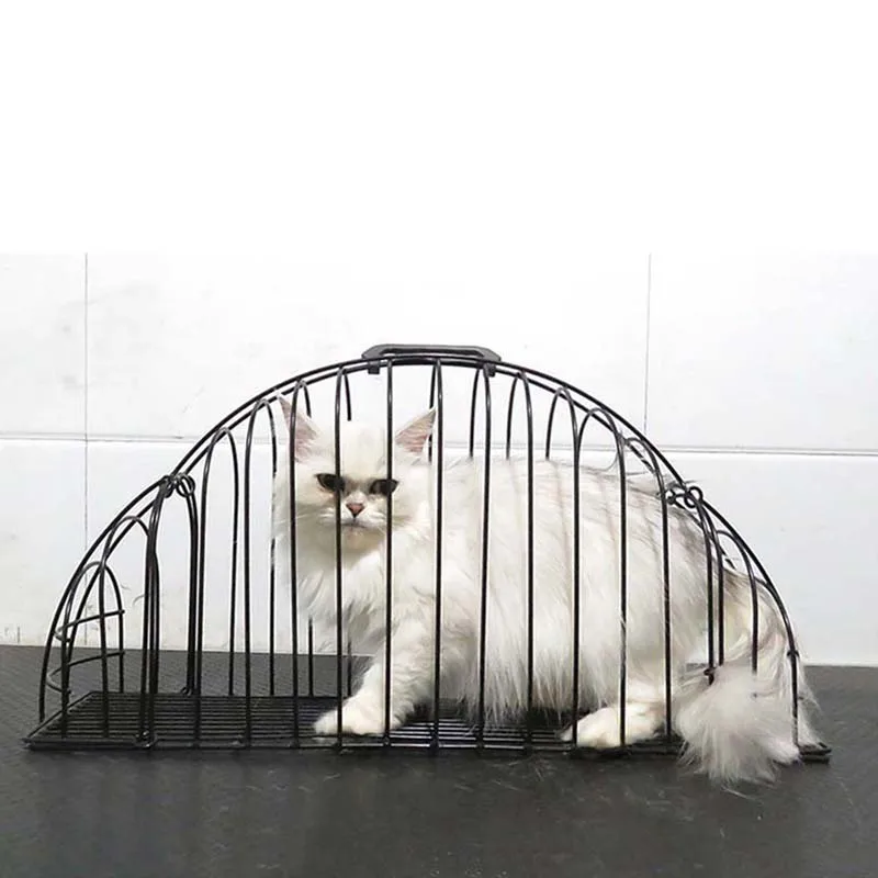 Pet Cage Anti-Grab Pet Cage Pet Bath Cage Cat Hair Dryer Safety Light Pet Supplies