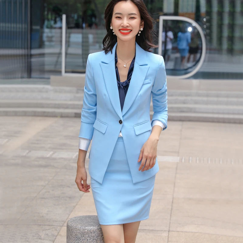 

Uniform Deigns Women Pantsuits with Pants and Jackets Coat Autumn Winter Business Work Wear Pantsuits OL Styles Blazer Set