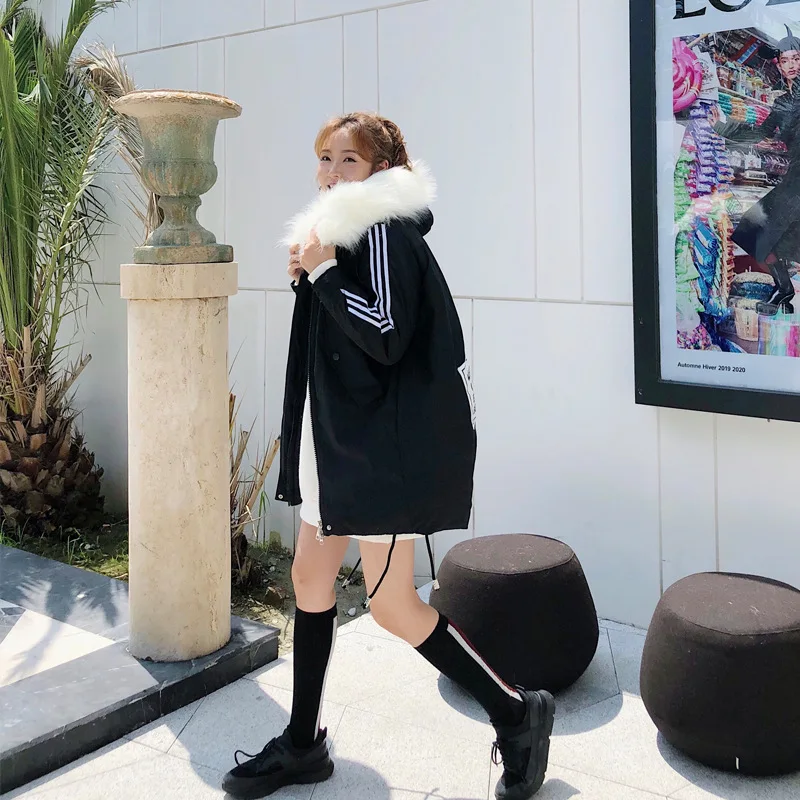 

Hot Sales Recommended Female Winter New Style down Jacket Cotton-padded Clothes Women's Mid-length Korean-style Sports Trend Stu