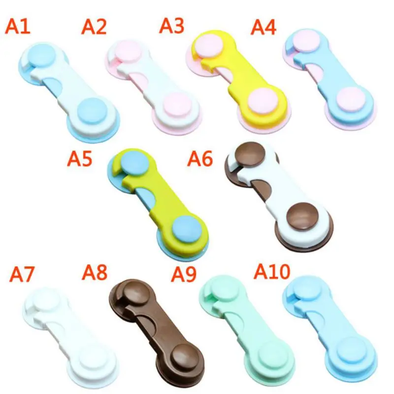 

1pcs Brown Cabinet Safety Lock for Baby Furniture Door Drawer Lock Refrigerator Safety Locks Child Proof Infant Protector FF