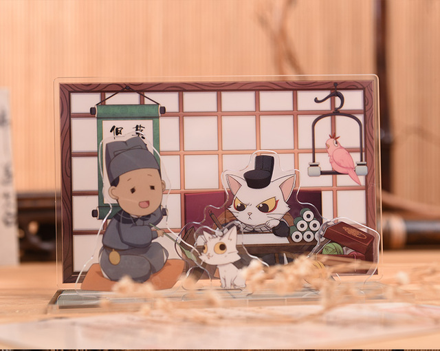 White Cat Legend Acrylic Stand up Riser Stand design Stand Figure animation brand combination set