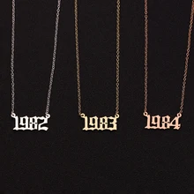 1980-1999- персонализированные год количество ожерелья для женщин на заказ год подарок на день рождения от