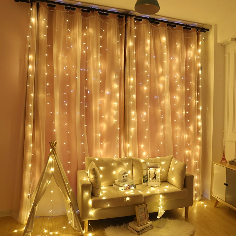 2x 2 3x 2 6x3m tirai led icicle string lampu natal peri led garland outdoor lampu untuk rumah pesta pernikahan garden dekorasi