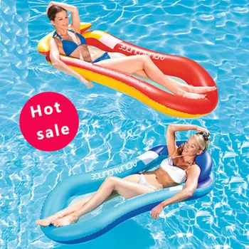 

PVC Inflatable Float Adult Leisure Backrest Swimming Pool Floating Bed Water Mesh Deck Chair Inflatable Bed Float Aquatic Toy