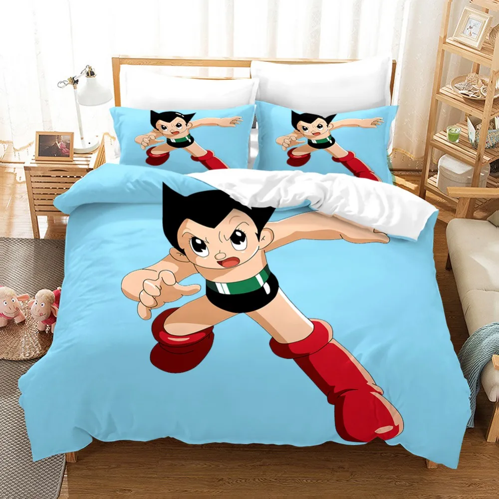 

Anime Bedding Set 2/3PCS Robot Print Comforter Set Cartoon Character Kids Duvet Cover Set Queen King Double Home Bed Linen Set