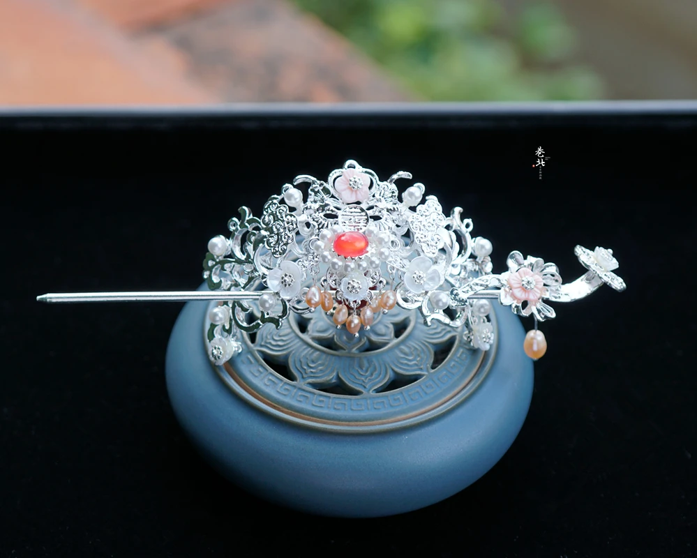 Hanfu головной убор аксессуары Shuangfeihe простая корона для волос шпилька