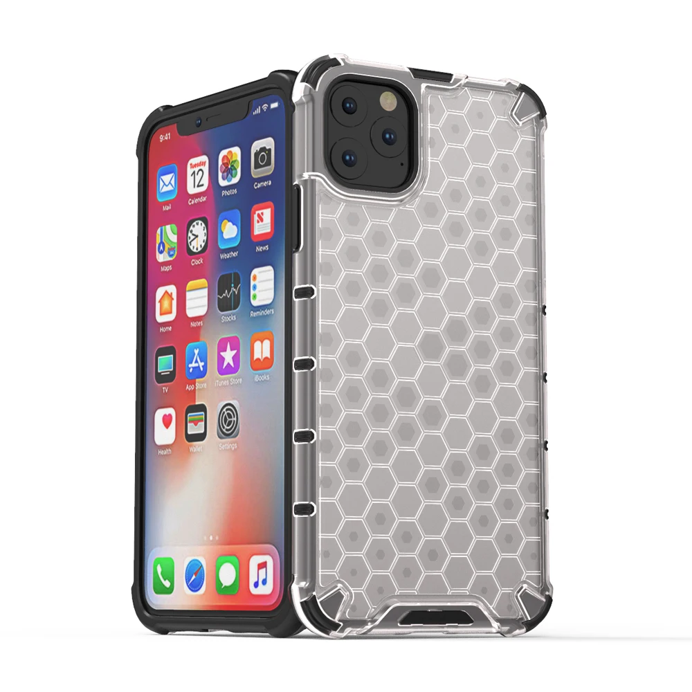 

phone Case For iphone 11 Shockproof Armor Case For iphone 11 Pro Max Case Hybrid Silicone Hard PC Transparent Cover iphone11pro
