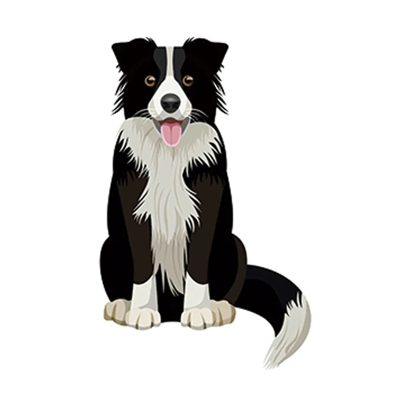 

Fuzhen Boutique Decals Exterior Accessories Cute Border Collie Vinyl Stickers Pet Dog Puppy Laptop Cartoon Car Sticker Graphic