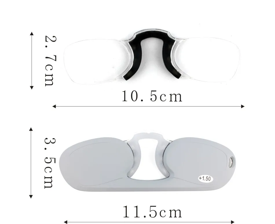 Очки для чтения без рук, мужские прозрачные очки, женские очки мини-лупа, пластиковые силикагелевые портативные очки без оправы